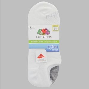 Cotton Lightweight Liner Socks, 6 Pack